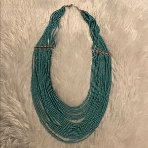 Turquoise necklace with gold beads! Love!